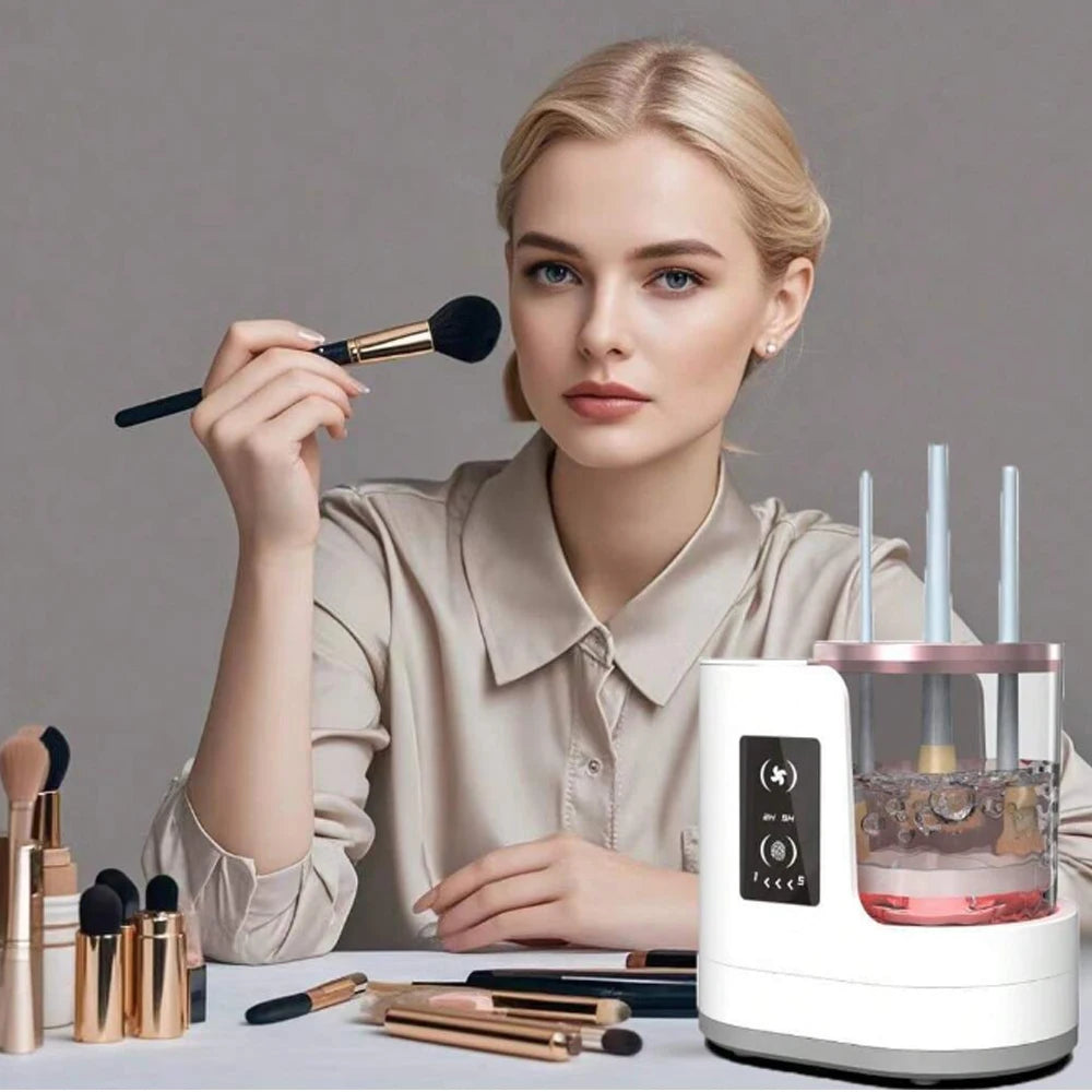 🧼 BristleBath - Automatic Makeup Brush Cleaner & Dryer ✨ | Deep Clean in Seconds ⏳